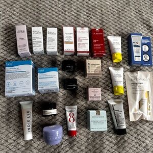 NEW 22 Piece Prestige High End Skincare Sample/ Travel Set with Free Bag